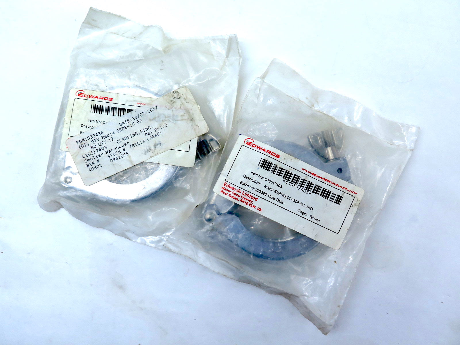 Edwards NW50 Swing Clamp *LOT OF 2* - Advance Operations