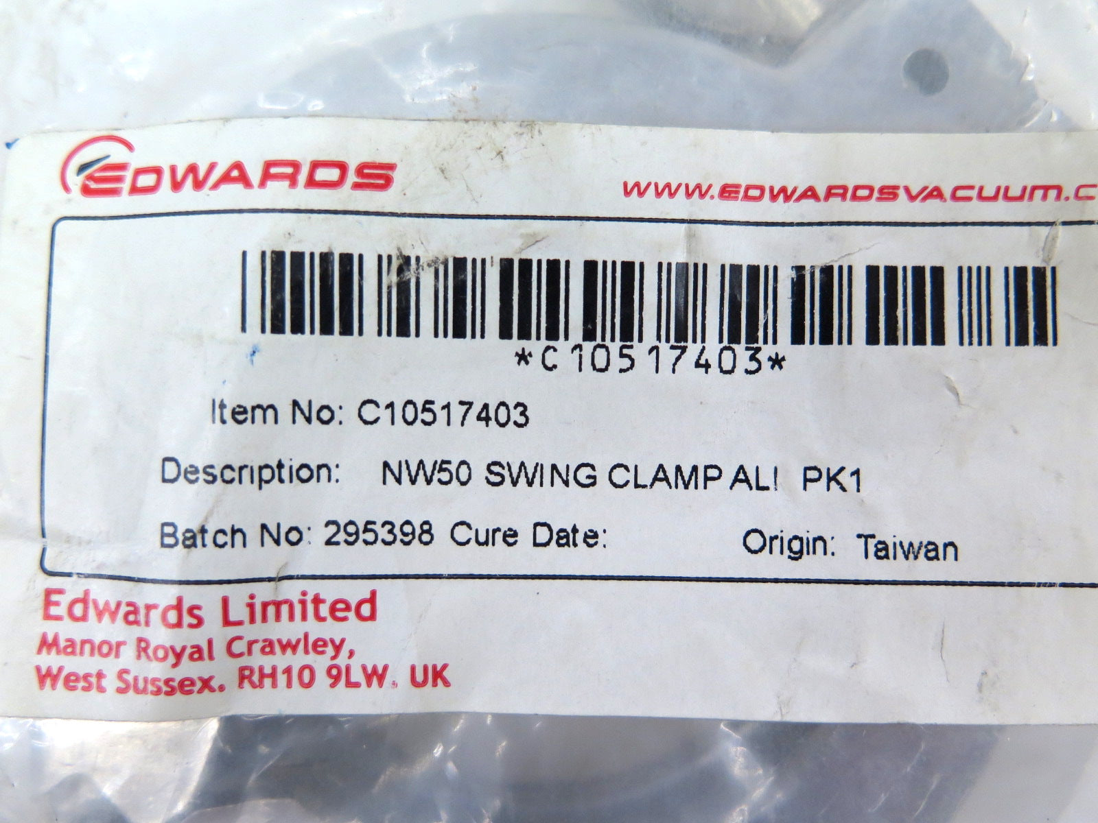 Edwards NW50 Swing Clamp *LOT OF 2* - Advance Operations