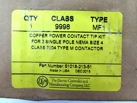 EC&M 51018-213-51 Copper Contact Tip Kit Class:9998 Type:MF1 - Advance Operations