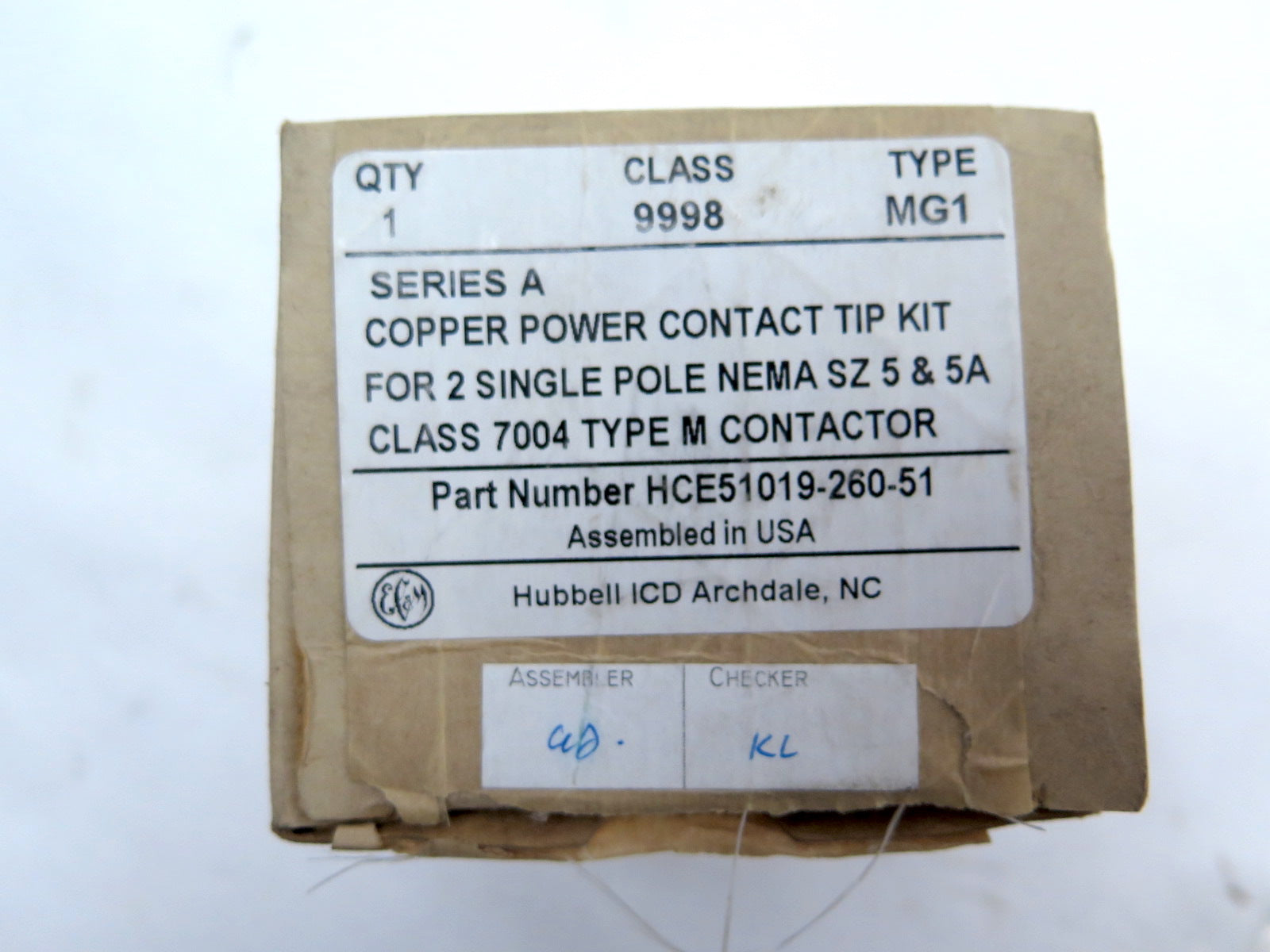 HC&M HCE-51019-260-51 Copper Power Contact Tip Kit Type:MG1 - Advance Operations