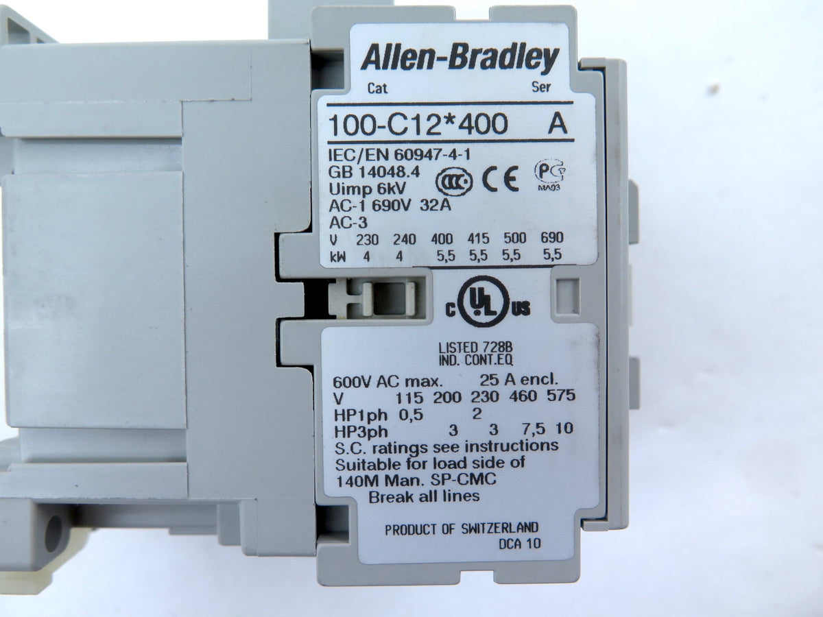 Allen-Bradley 100-C12D400 Contactor 120VAC Ser.A - Advance Operations