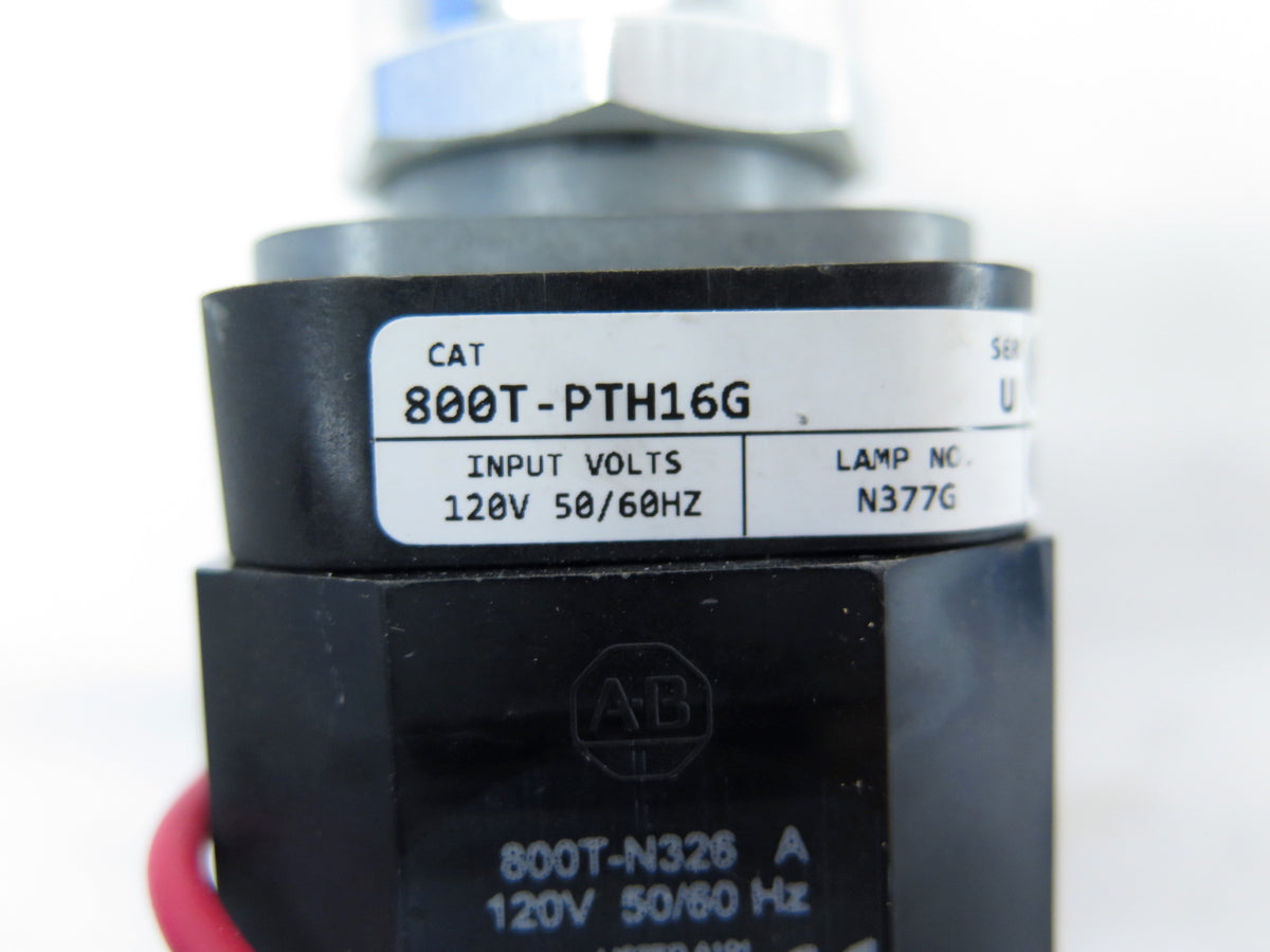 Allen-Bradley 800T-PTH16G Green Pilot Light 120V - Advance Operations