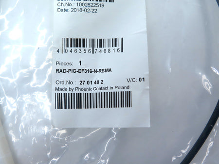 Phoenix Contact RAD-PIG-EF316-N-RSMA Antenna Adapter Cable - Advance Operations