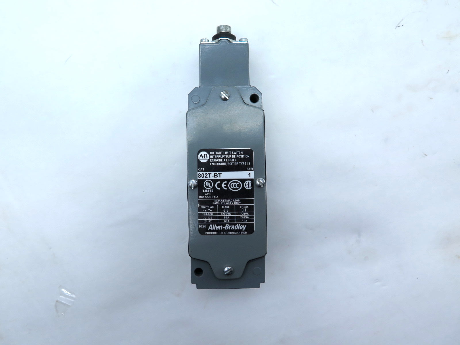 Allen-Bradley 802T-BT Limit Switch Ser.1 - Advance Operations