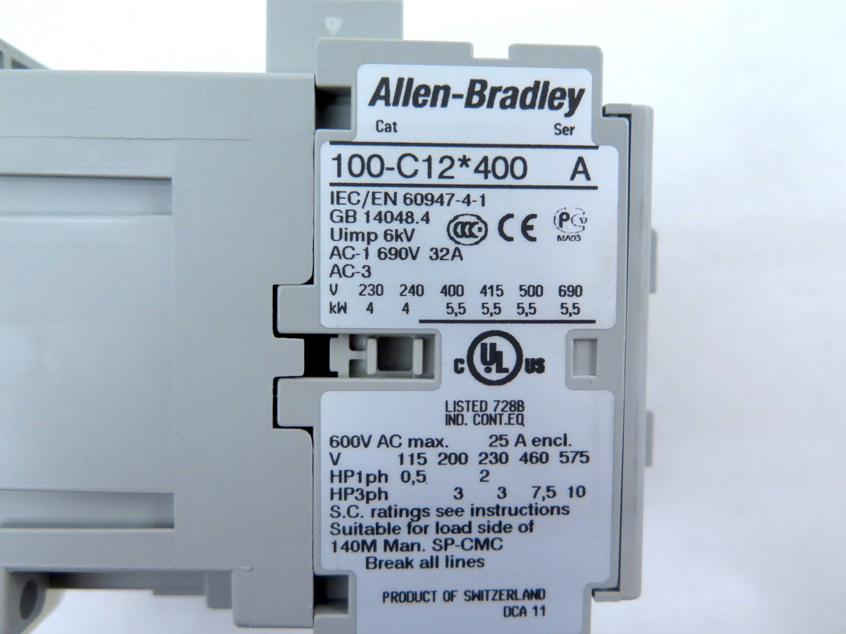 Allen-Bradley 100-C12D400 Contactor 120VAC Ser.A - Advance Operations