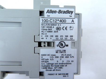 Allen-Bradley 100-C12D400 Contactor 120VAC Ser.A - Advance Operations