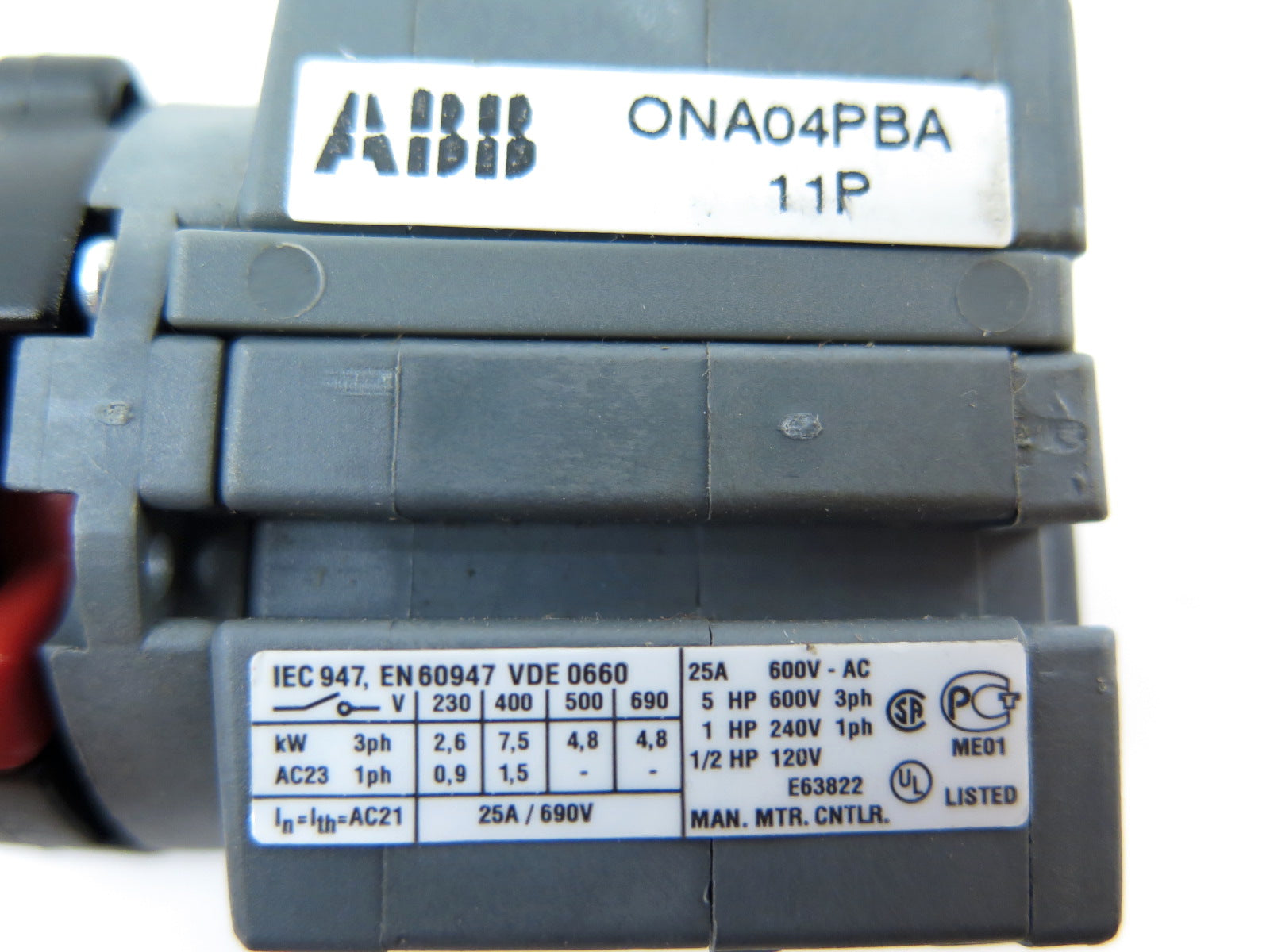 Asea Brown Boveri ONA04PBA On/Off Cam Switch - Advance Operations