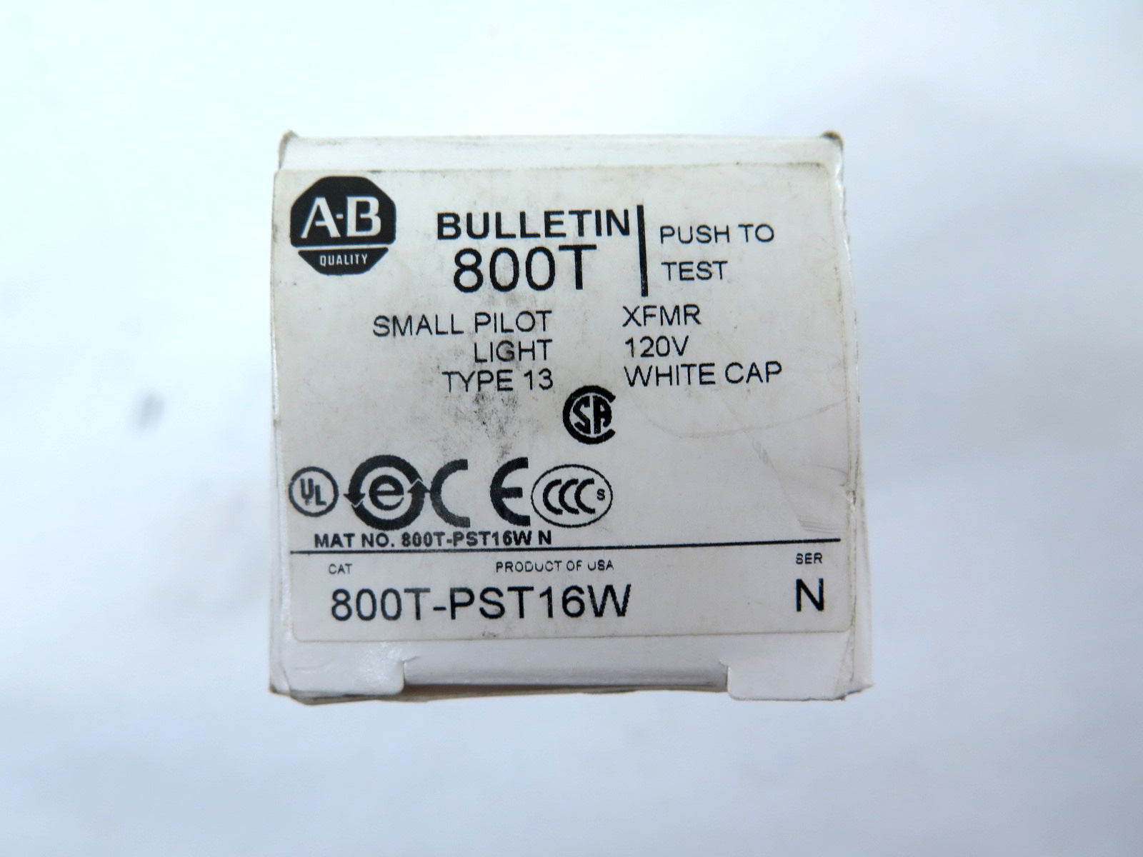 Allen-Bradley 800T-PST16W Small Pilot Light Ser.N - Advance Operations
