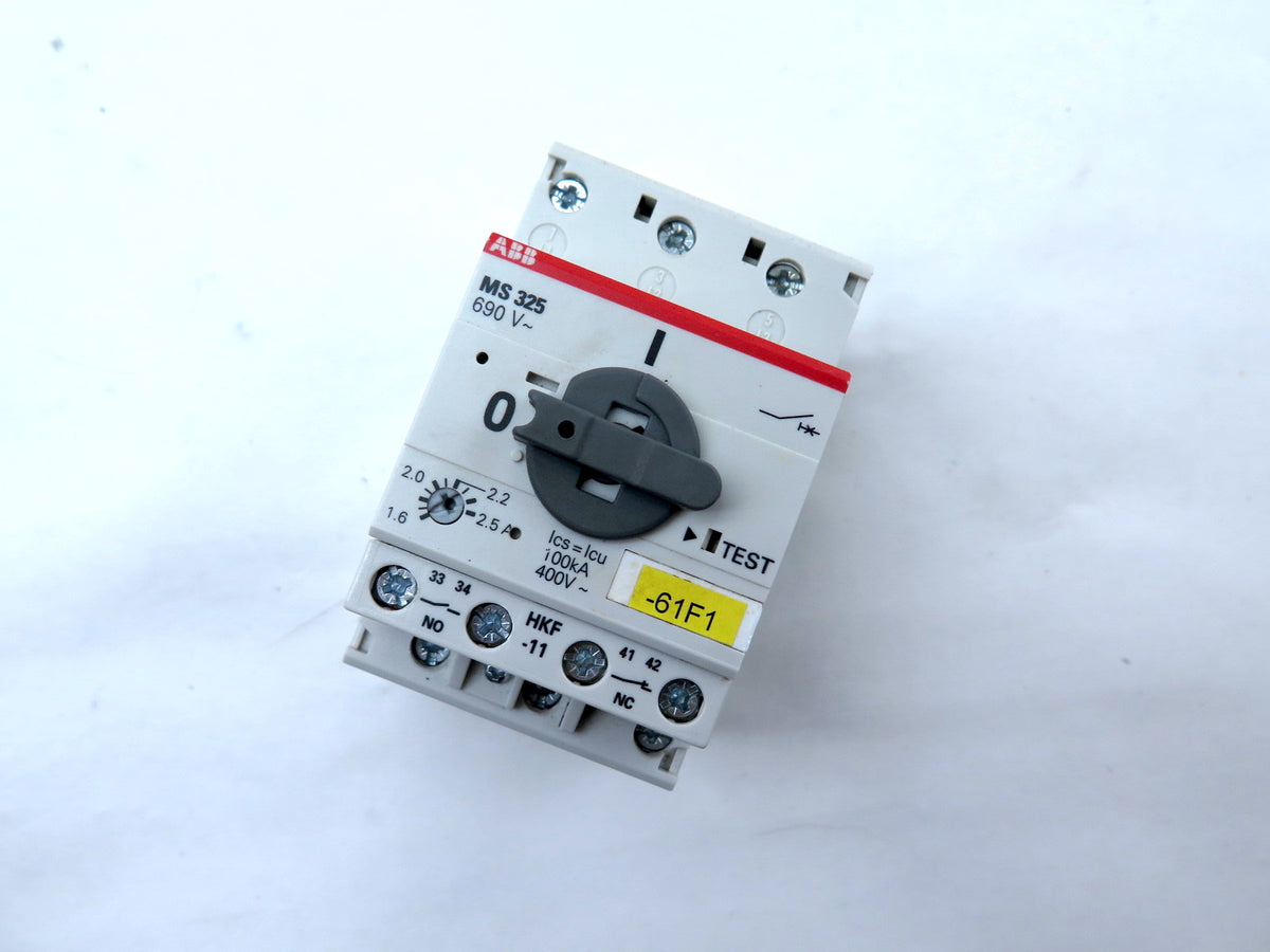 ABB MS325-2.5A Engine Protection Motor Circuit Breaker - Advance Operations