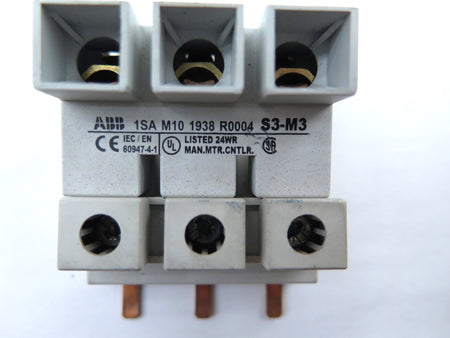 ABB 1SAM 101938R0004 S3-M3 Line Barrier 690V 63A For MS325**LOT OF 2** - Advance Operations
