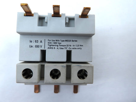 ABB 1SAM 101938R0004 S3-M3 Line Barrier 690V 63A For MS325**LOT OF 2** - Advance Operations