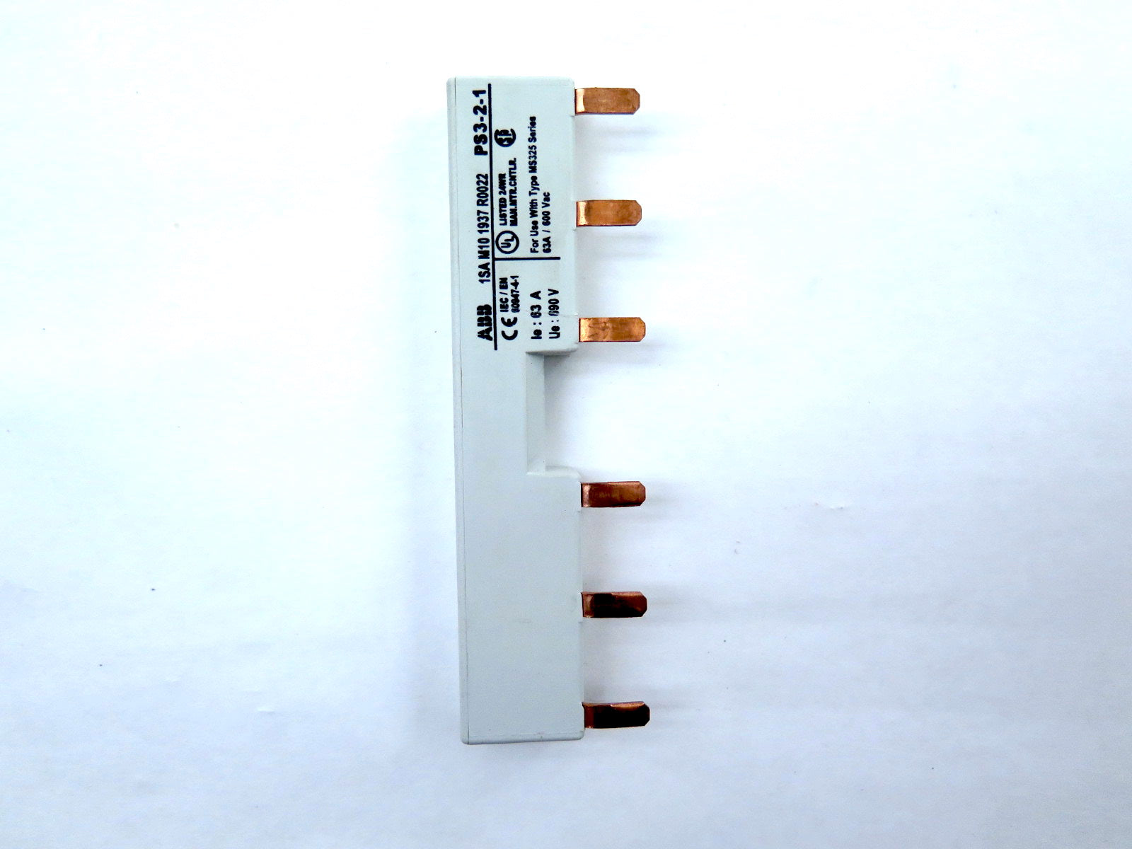 ABB 1SA M101937R0022 Bus Bar PS3-2-1 600VAC 63A 3-Phase**LOT OF 2** - Advance Operations