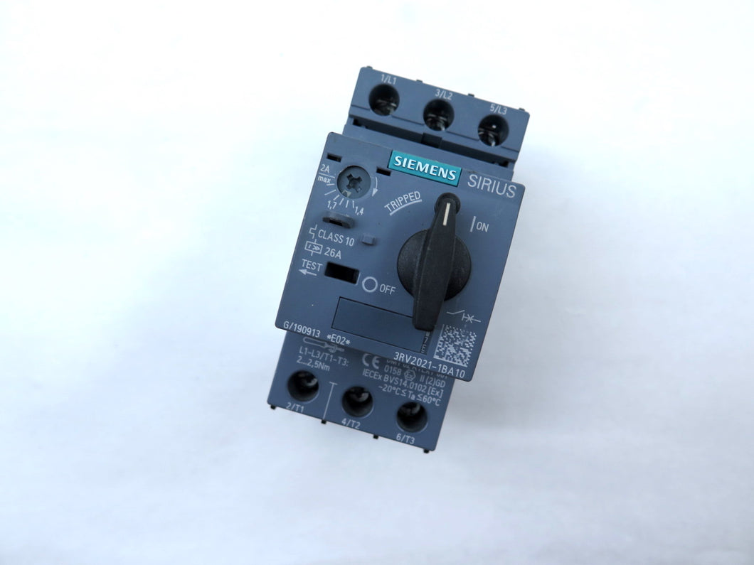 Siemens 3RV2021-1BA10 Sirius Circuit Breaker