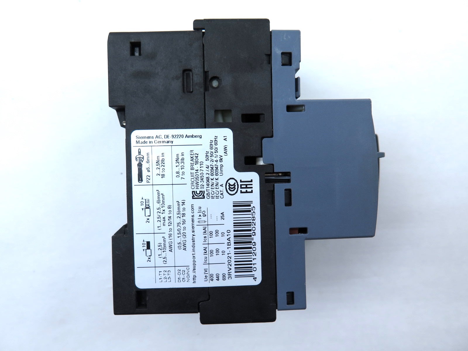 Siemens 3RV2021-1BA10 Sirius Circuit Breaker - Advance Operations