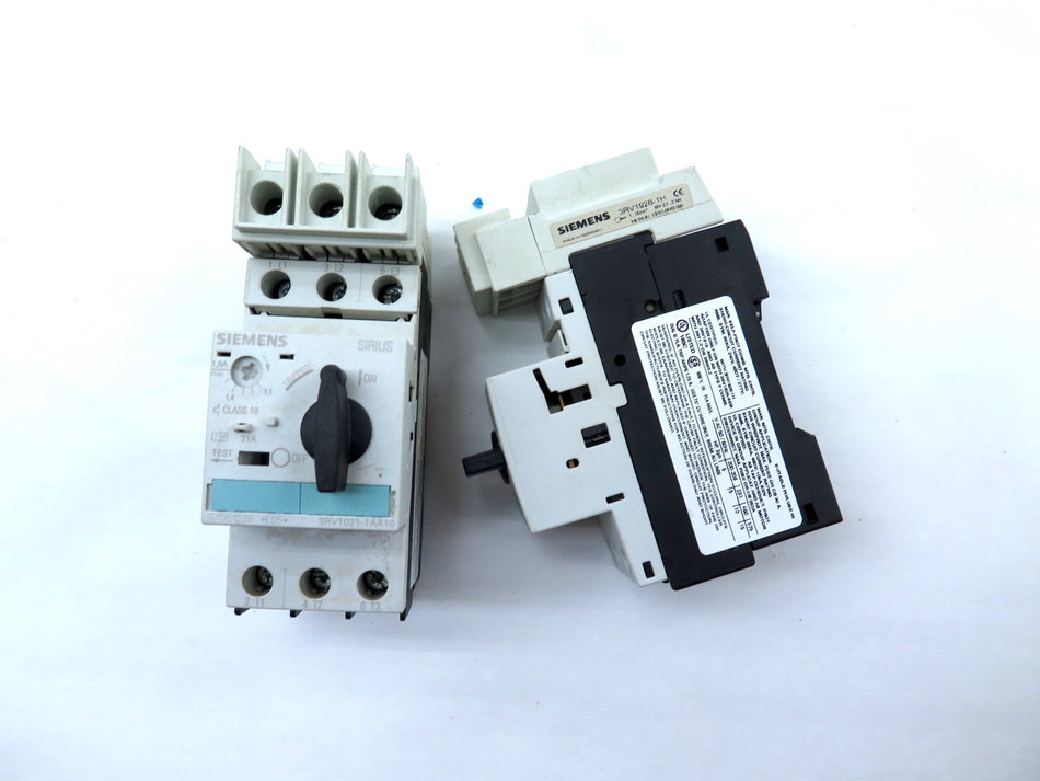 Siemens 3RV1021-4AA10 Motor Starter **LOT OF 2** - Advance Operations