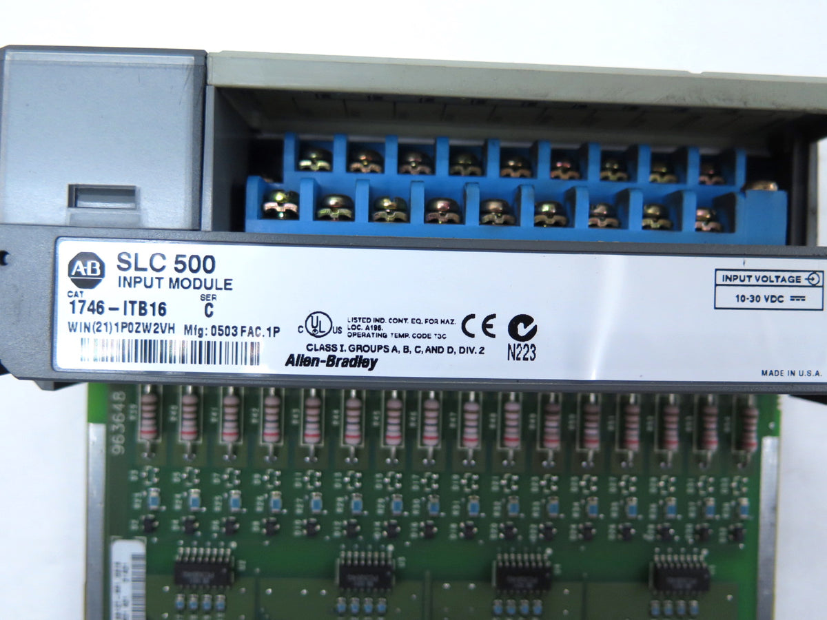 Allen-Bradley 1746-ITB16 SLC500 Input Module Ser.C - Advance Operations