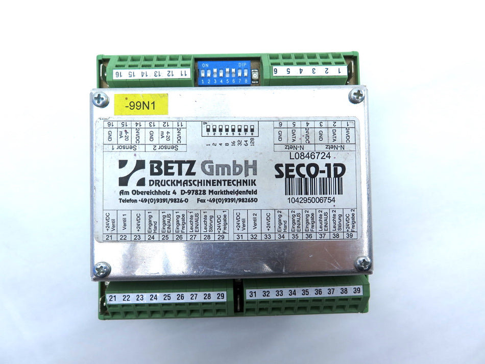 Betz GmhB L0846724 SECO-1D Control Unit - Advance Operations