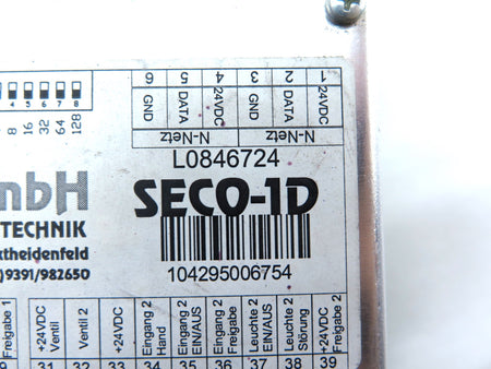 Betz GmhB L0846724 SECO-1D Control Unit - Advance Operations