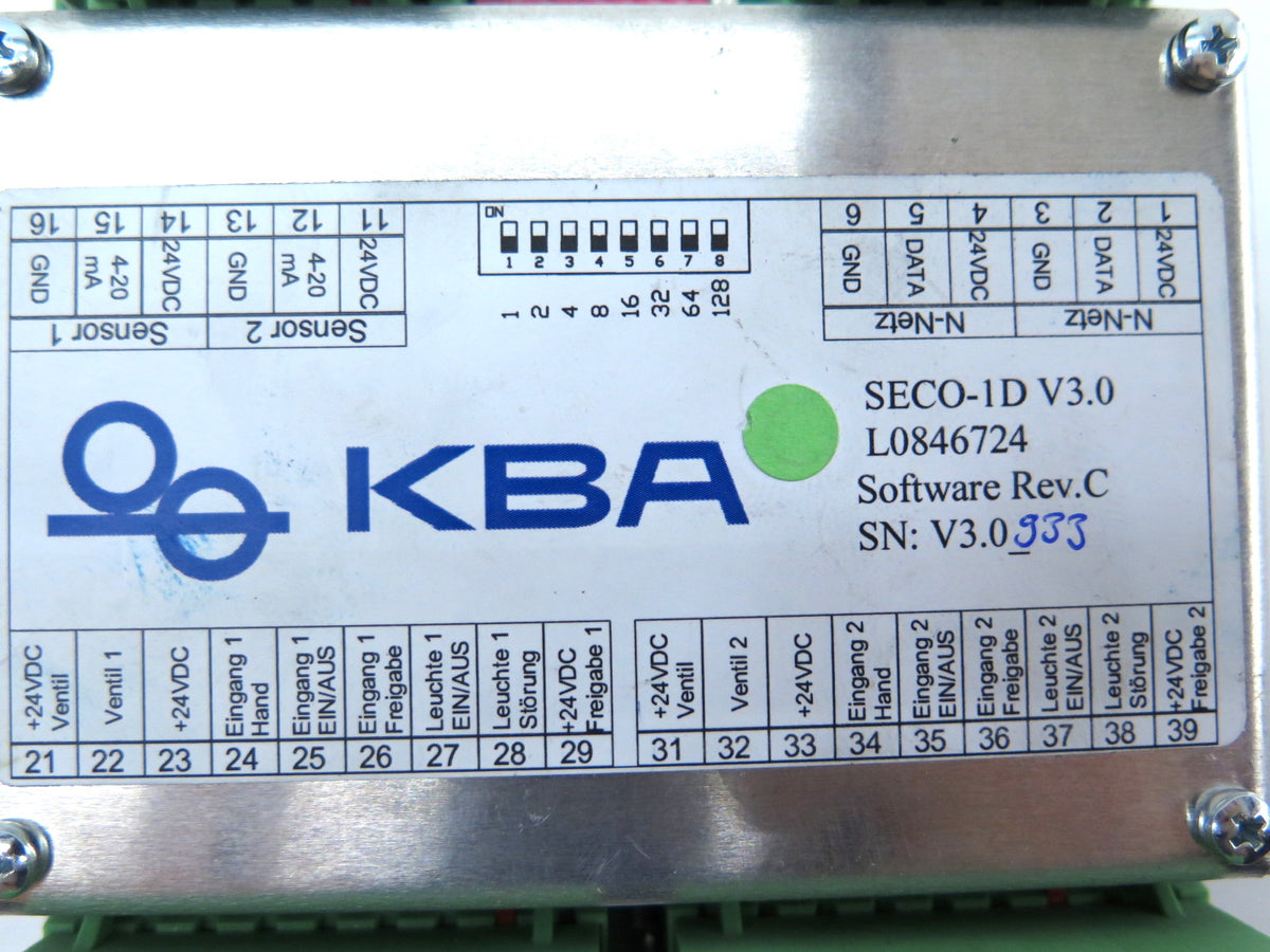 KBA SECO-1D / L0846724 Control unit V3.0 Rev.C - Advance Operations