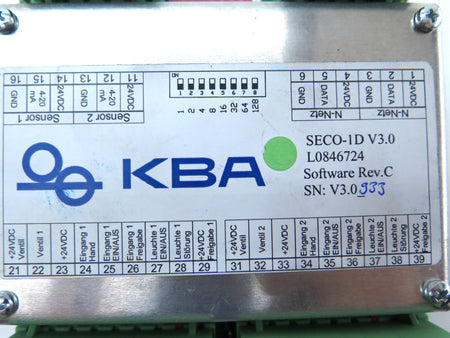 KBA SECO-1D / L0846724 Control unit V3.0 Rev.C - Advance Operations