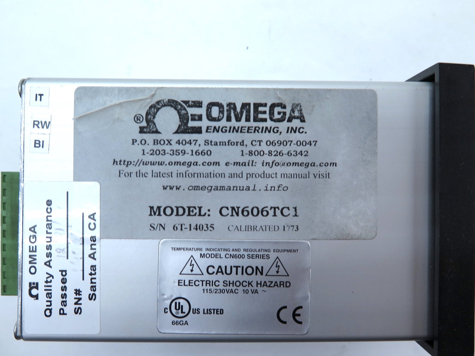 Omega Engineering Inc. CN606TC1 Themocouple Input Scanner - Advance Operations