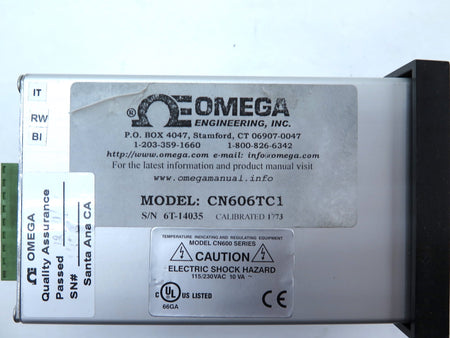 Omega Engineering Inc. CN606TC1 Themocouple Input Scanner - Advance Operations
