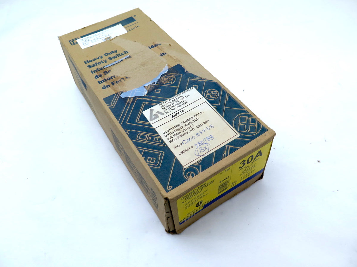 Square D CHU361AWK Heavy Duty Safety Switch - Advance Operations