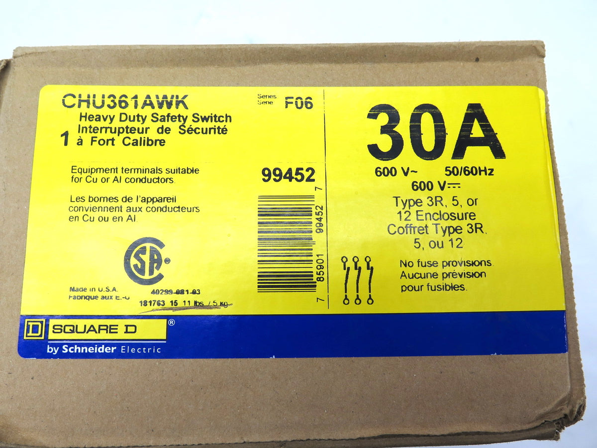 Chu361awk Square D CHU361AWK Heavy Duty Safety Switch | Advance Operations