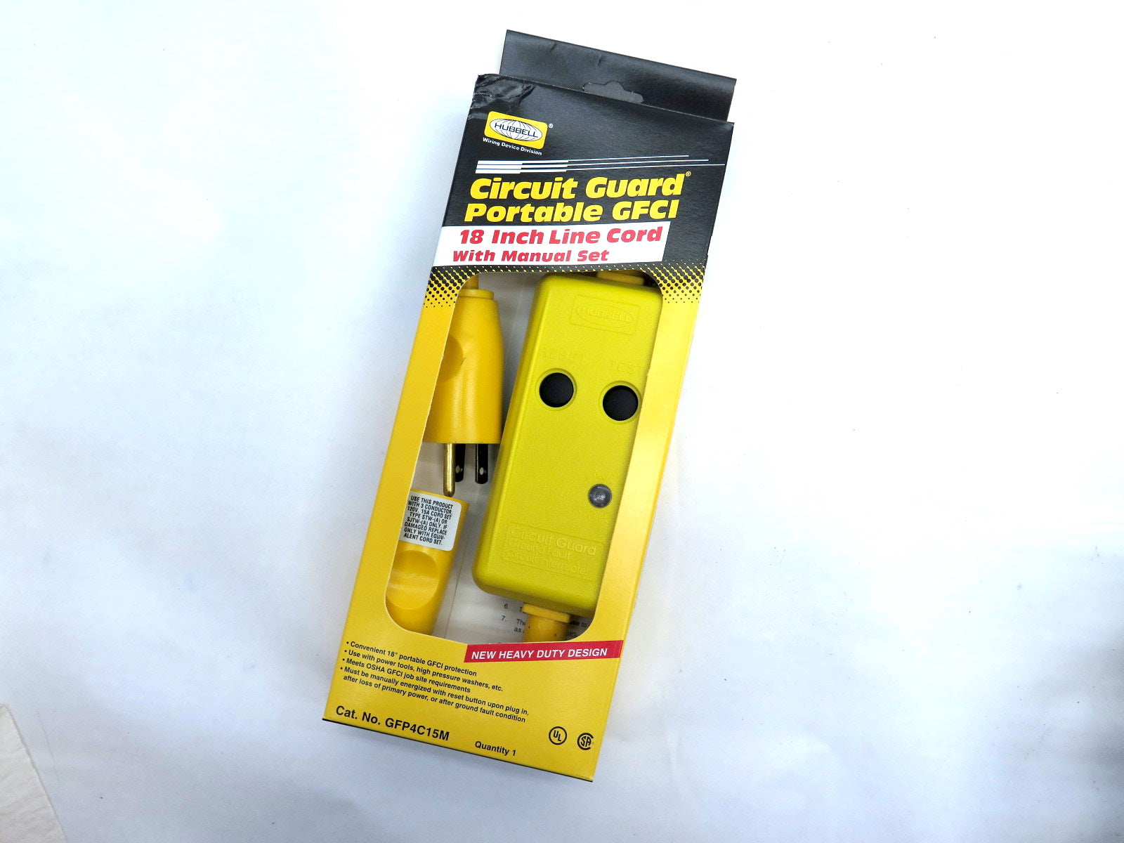 Hubbell GFP4C15M Circuit Guard 18in Portable GFCI - Advance Operations