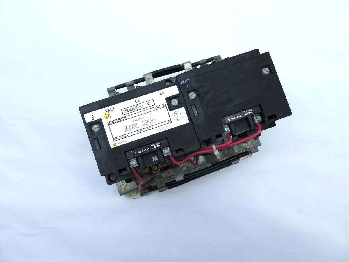 Square D 8702SD02S Reversing Contactor Size.2 Ser.A 600V MAX 25HP - Advance Operations
