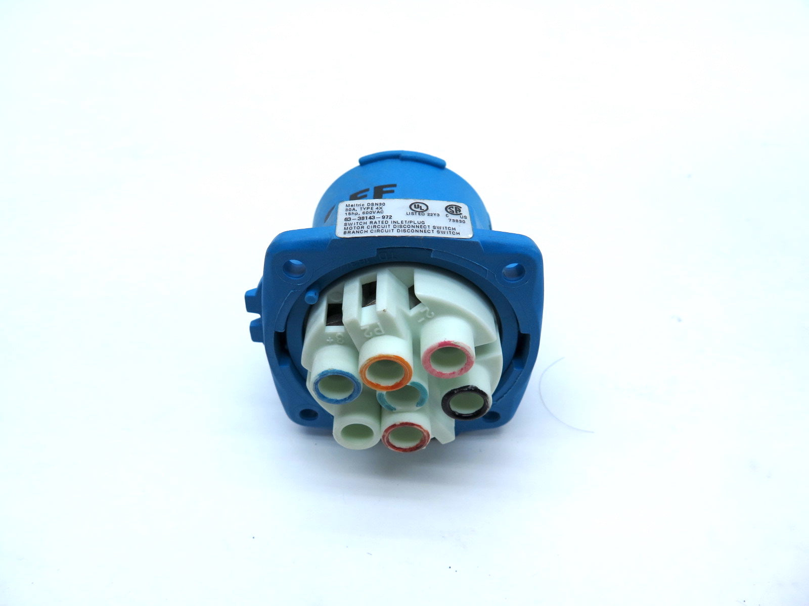 Meltric 63-38143-972 DSN30 Type.4X Switch Rated Inlet/Plug - Advance Operations