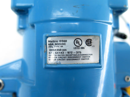 Meltric 37-64143-972-375 DS60 Switch Rated Receptacle/Connector - Advance Operations