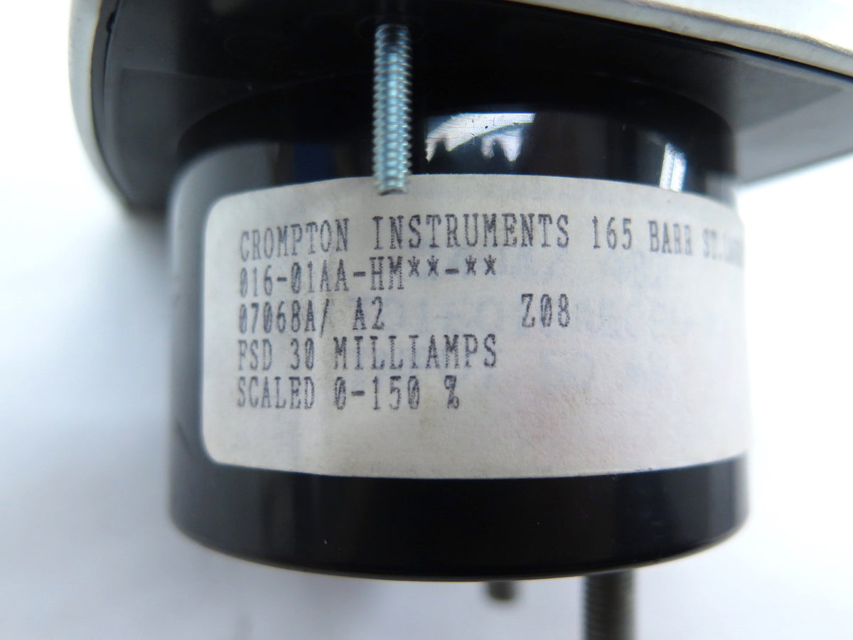 Crompton 016-01AA-HM Analog Panel Meter - Advance Operations