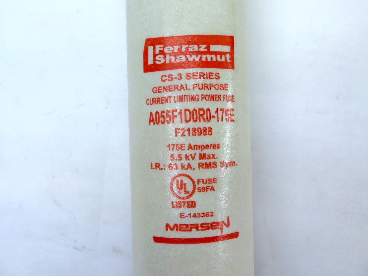 Ferraz Shawmut A055F1D0R0-175E Fuse CS-3 Series 175E A. 5.5kV - Advance Operations