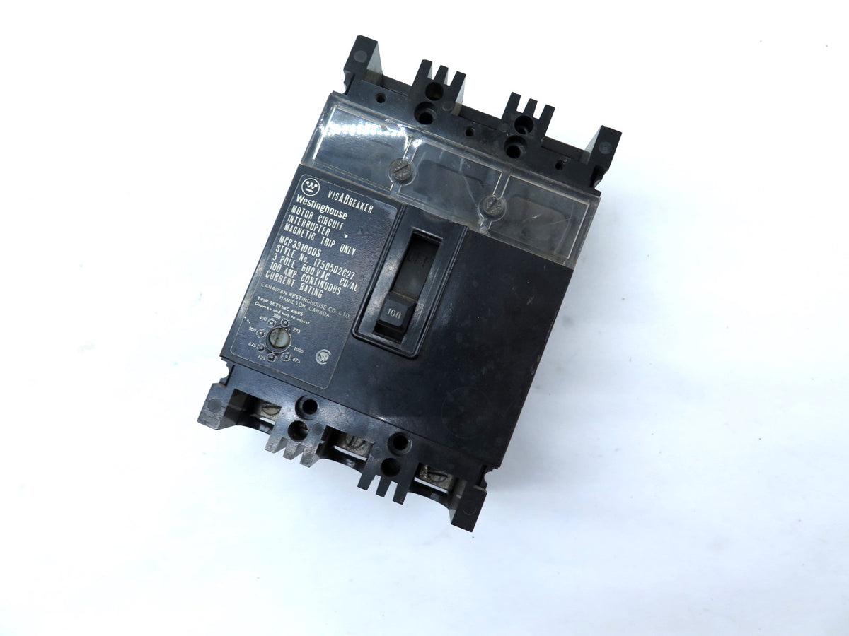 Westinghouse MCP331000S 3-Pole Circuit Breaker 600VAC 100AMP - Advance Operations