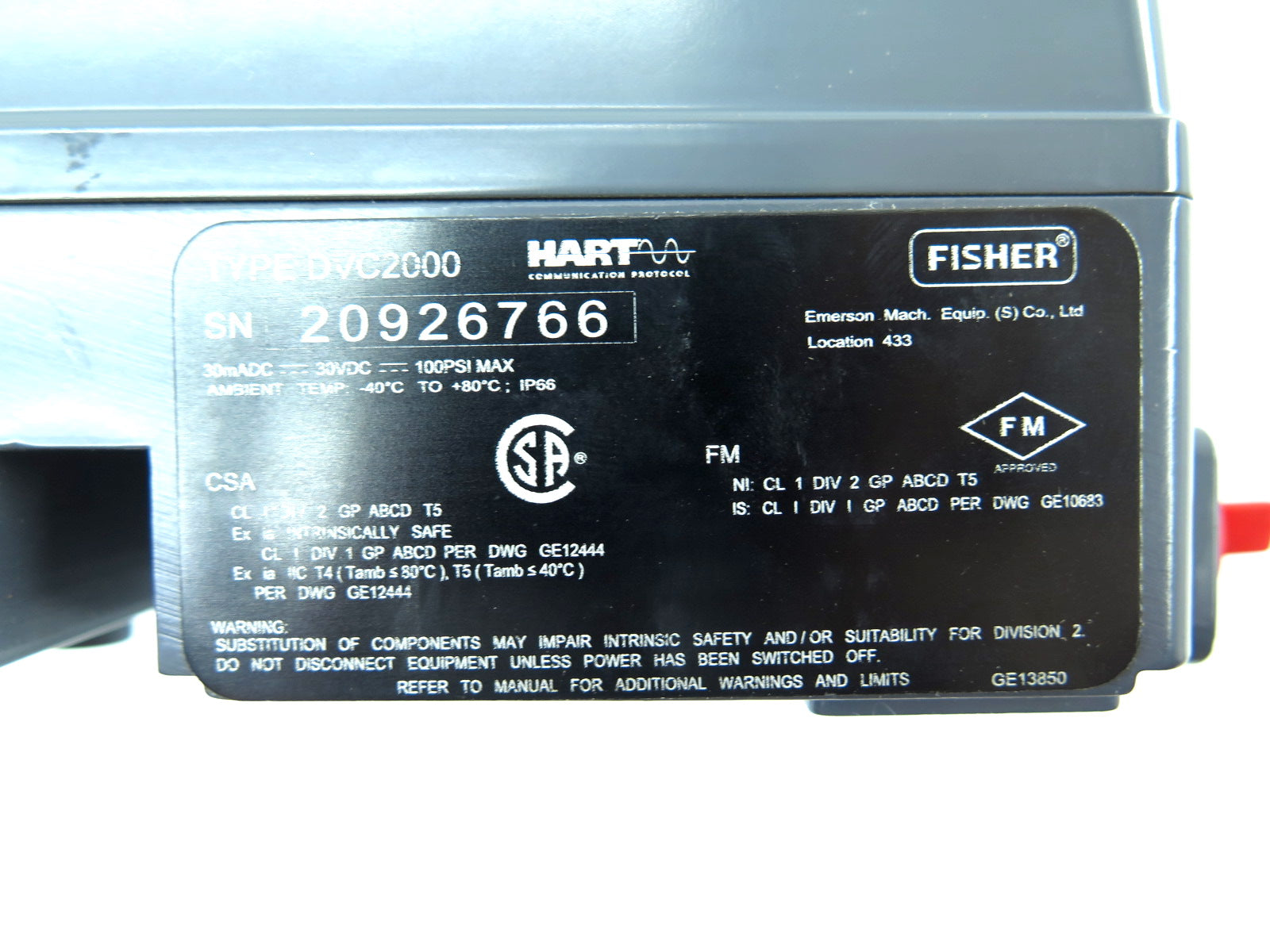 Fisher DVC2000 Fieldvue Digital Valve Controller - Advance Operations