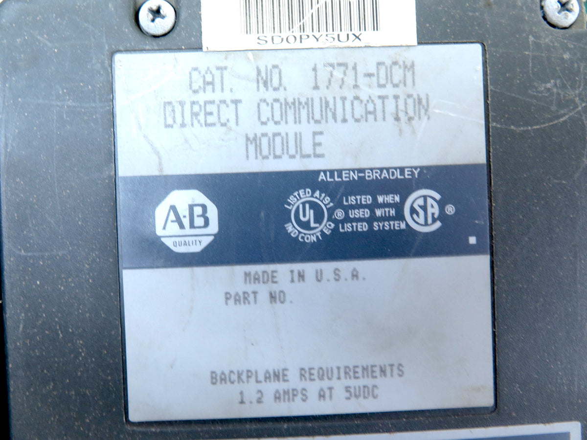 Allen-Bradley 1771-DCM Direct Communication Module Ser.A - Advance Operations