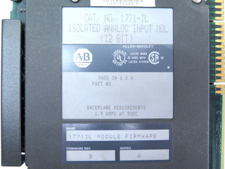 Allen-Bradley 1771-IL Isolated Analog Input MDL Ser.A - Advance Operations