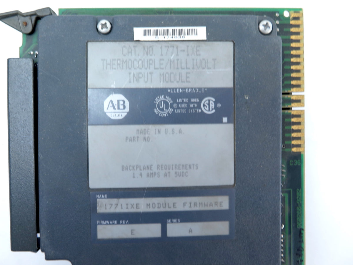 Allen-Bradley 1771-IXE Thermocouple/Millivolt Input Module Ser.A - Advance Operations