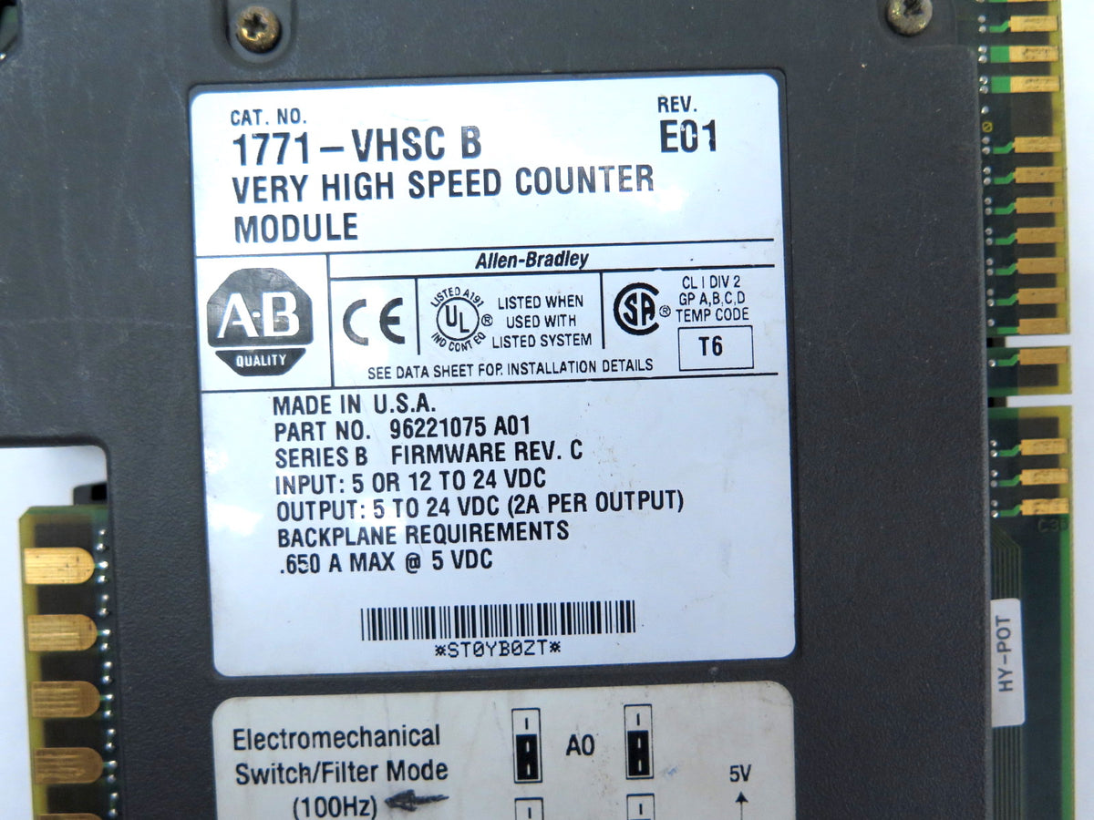 Allen-Bradley 1771-VHSC/B Very High Speed Counter Module - Advance Operations