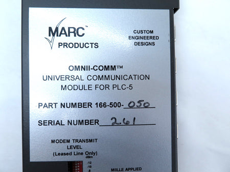 Marc Products 166-500-050 Universal Communication Module For PLC-5 - Advance Operations