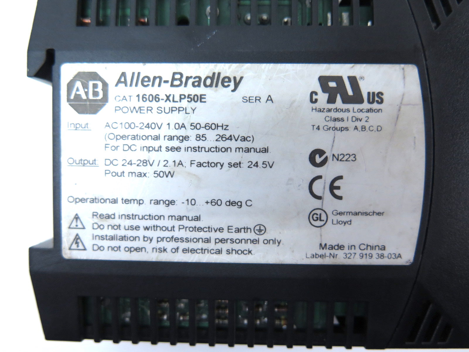 Allen-Bradley 1606-XLP50E XLP Series Compact Power Supply Ser.A - Advance Operations