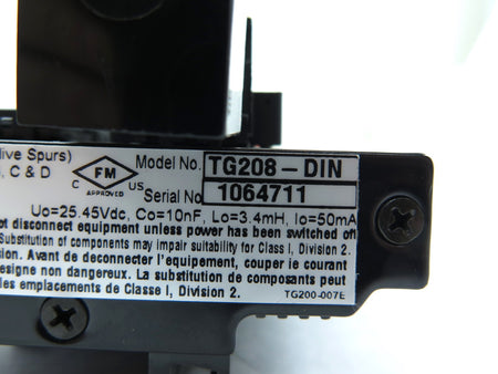 Moore Industries TG208-DIN Fieldbus Device Coupler - Advance Operations