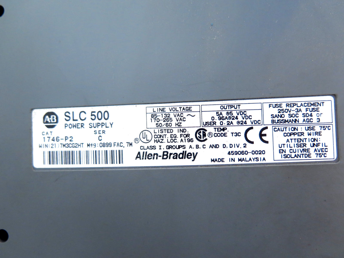 Allen-Bradley 1746-P2 1746-A13 Power Supply & 13-Slot Chassis - Advance Operations