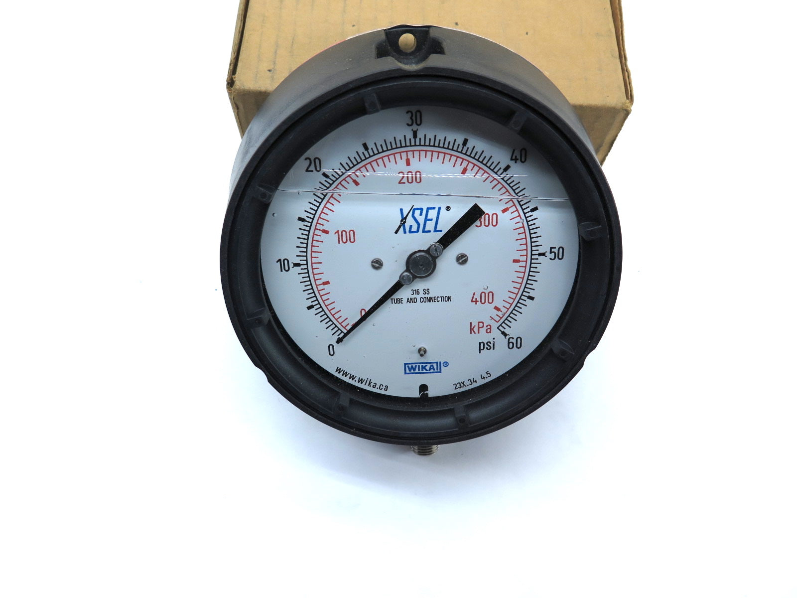 Wika 23X.34 4.5 Dial Process Pressure Gauge 0-60psi - Advance Operations