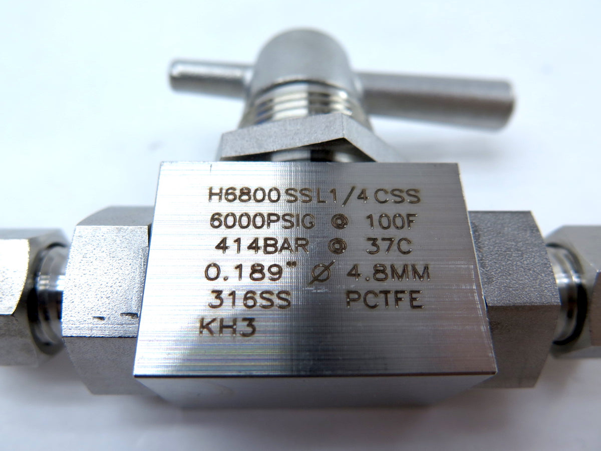 Ham-Let H6800SSL1/4 Ball Valve Inline - Advance Operations