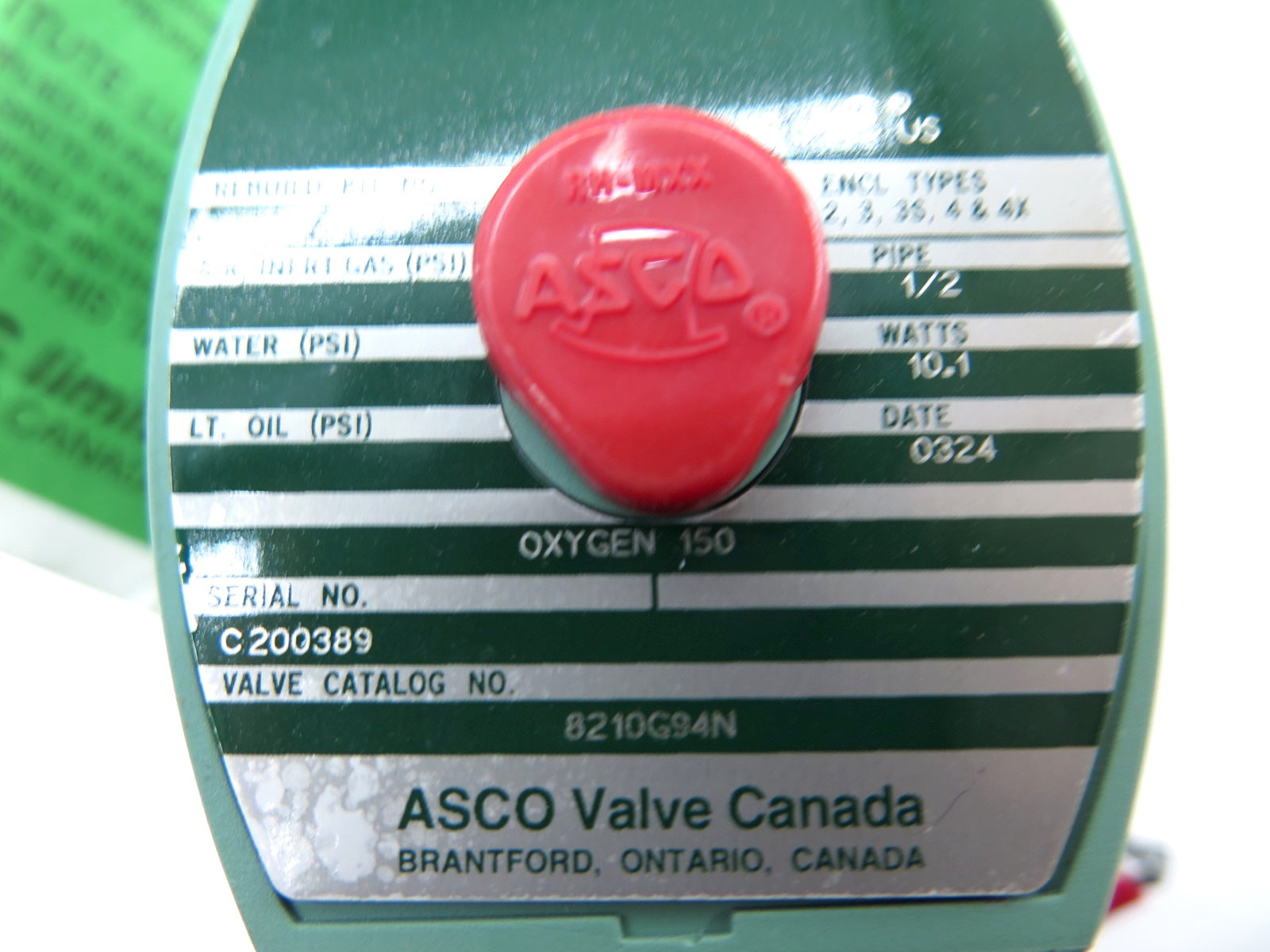 Asco 8210G94N Solenoid Valve 1/2 Inch - Advance Operations