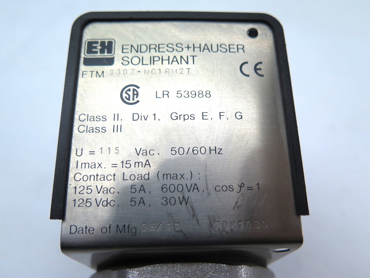 Endress+Hauser FTM930Z-NC1RM2T Level Limit Switch - Advance Operations