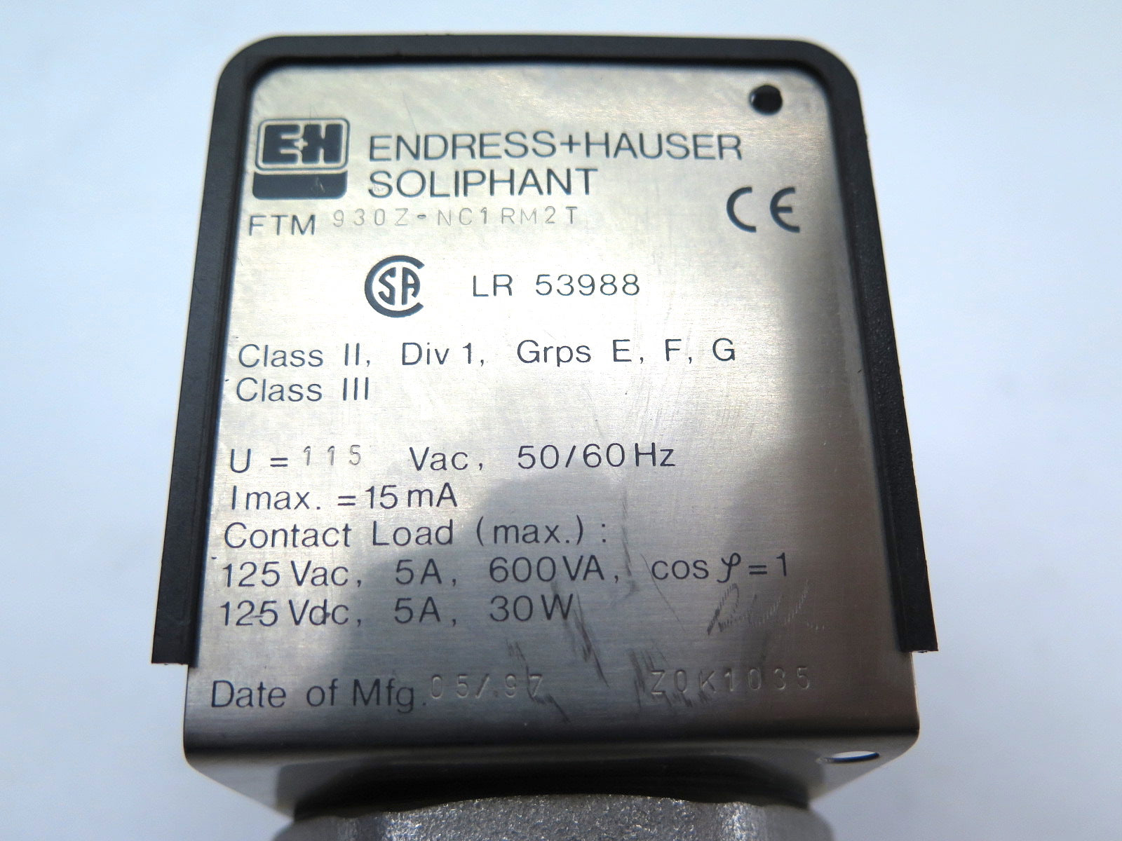 Endress+Hauser FTM930Z-NC1RM2T Level Limit Switch - Advance Operations