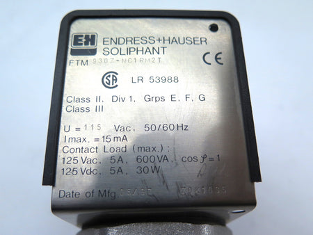 Endress+Hauser FTM930Z-NC1RM2T Level Limit Switch - Advance Operations